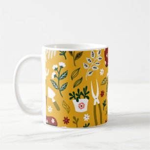 Caneca De Café Padrão dos Secadores de Luvas de Flor de Jardinage