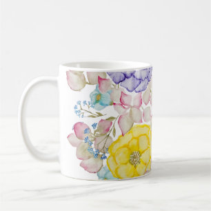 Caneca De Café Padrão elegante de aquarela floral