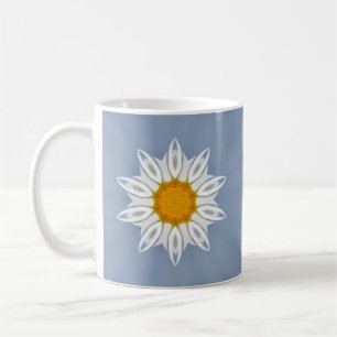 Caneca De Café Padrão em branco e amarelo