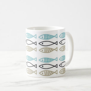 Caneca De Café Padrão escandinavo - Peixe