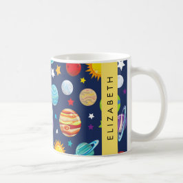 Caneca De Café Padrão Espacial, Planetas, Estrelas, Cosmos, Seu N