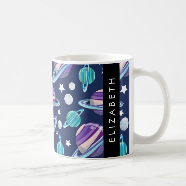 Caneca De Café Padrão Espacial, Planetas, Estrelas, Galáxias, Seu (Direita)