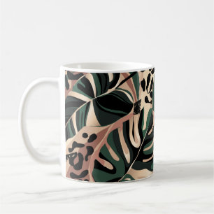 Caneca De Café Padrão exótico moderno com pele-leopardo. Criati