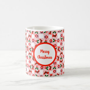 Caneca De Café Padrão festivo de Natal