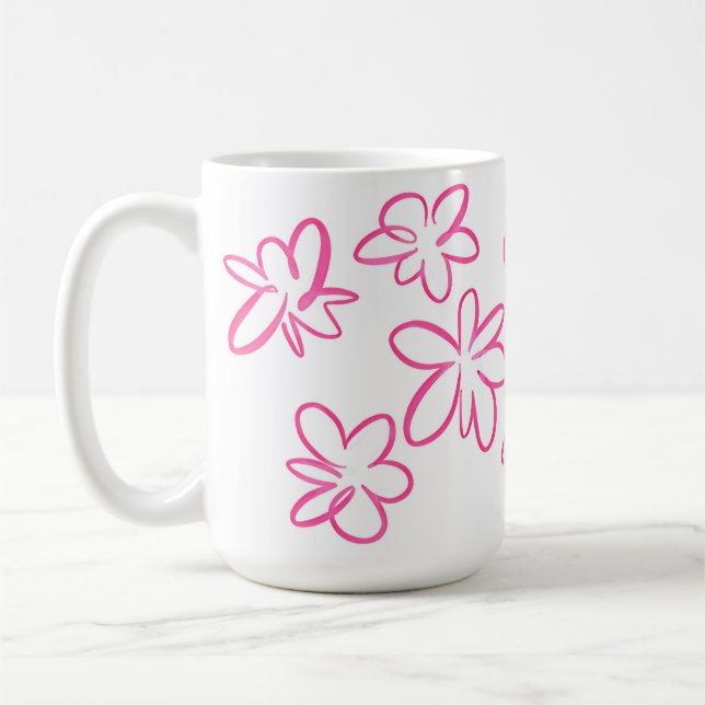 Caneca De Café Padrão floral (Esquerda)