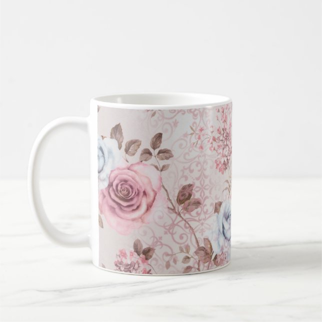 Caneca De Café Padrão floral (Esquerda)