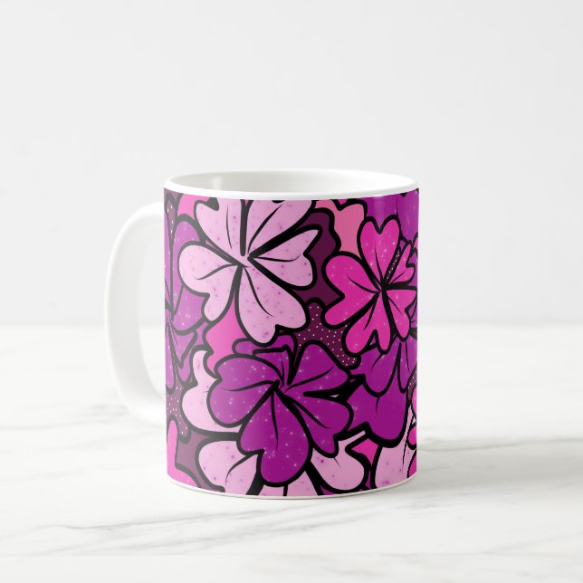 Caneca De Café Padrão floral (Frente Esquerda)