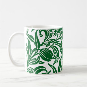 Caneca De Café Padrão Floral Botânico Vintage Art Nouveau