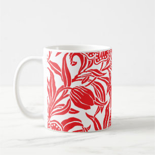 Caneca De Café Padrão Floral Botânico Vintage Art Nouveau