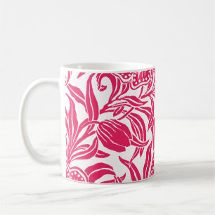 Caneca De Café Padrão Floral Botânico Vintage Art Nouveau