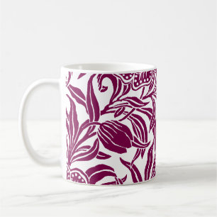 Caneca De Café Padrão Floral Botânico Vintage Art Nouveau