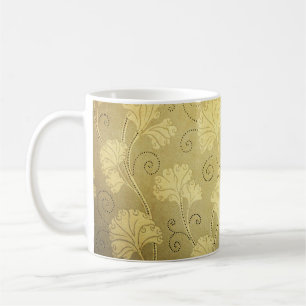 Caneca De Café Padrão floral de Grunge.