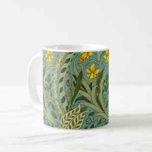 Caneca De Café Padrão Floral de Narciso Clássico William Morris