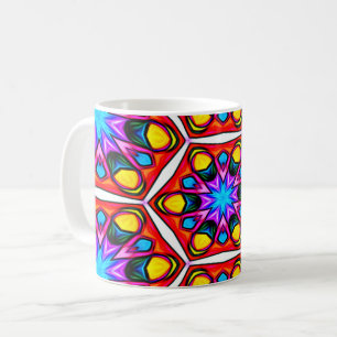 Caneca De Café Padrão Floral Elegante Abstrato