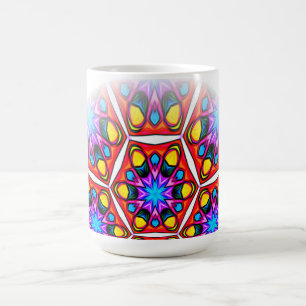 Caneca De Café Padrão Floral Elegante Abstrato