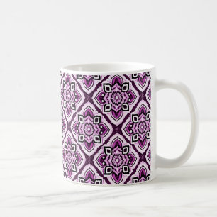 Caneca De Café Padrão Floral Elegante Boho Chic Mandala