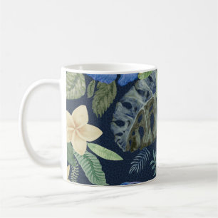 Caneca De Café Padrão floral sem costura a partir de água pintada