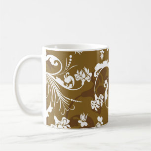 Caneca De Café Padrão floral sem costura. abstrato,arte,fundo,b