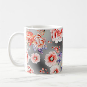 Caneca De Café Padrão floral sem costura, com design de flor fofo