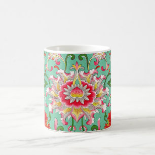 Caneca De Café Padrão Floral Vintage, Estilo William Morris,