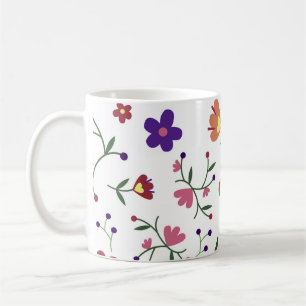 Caneca De Café padrão flores-