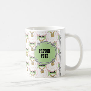 Caneca De Café Padrão Fluffy White Sheep