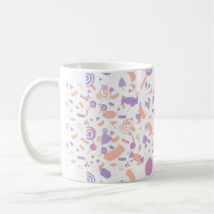 Caneca De Café Padrão Fofo de Doces de Halloween Pastel