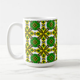 Caneca De Café Padrão Geométrico Abstrato