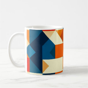 Caneca De Café Padrão Geométrico Abstrato