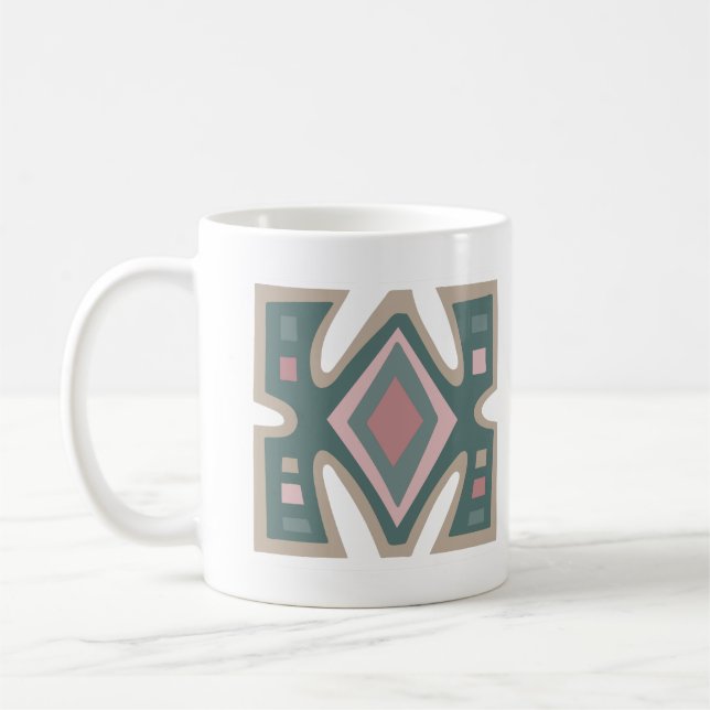Caneca De Café padrão geométrico abstrato africano (Esquerda)