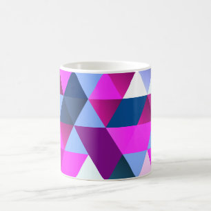 Caneca De Café Padrão Geométrico Abstrato Brilhante
