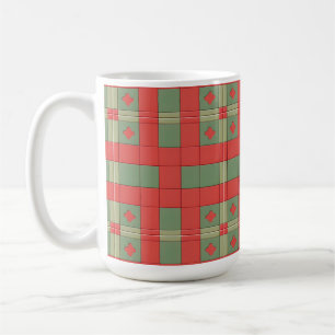 Caneca De Café Padrão Geométrico Abstrato em Cores Intensas