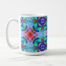 Caneca De Café Padrão geométrico caleidoscópico de Mandala