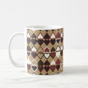 Caneca De Café Padrão geométrico com elementos coloridos, abstrat