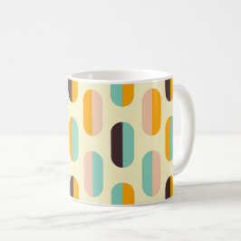 Caneca De Café Padrão geométrico contínuo em vibrações retrô