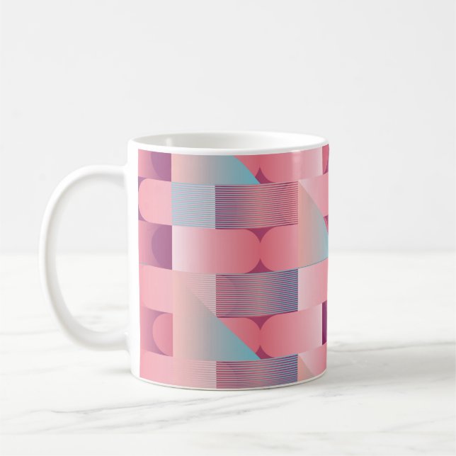 Caneca De Café Padrão geométrico da superfície com triângulos, cí (Esquerda)