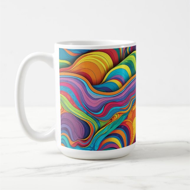 Caneca De Café Padrão geométrico de abstrato 34 - Mug de café (Esquerda)