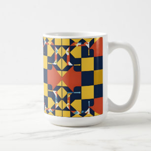 Caneca De Café Padrão Geométrico de abstrato com Setas