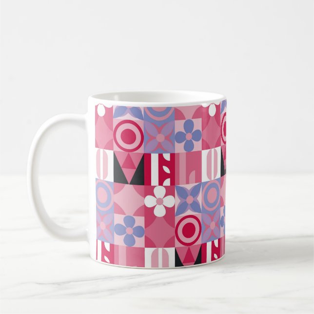 Caneca De Café padrão geométrico de impressão (Esquerda)
