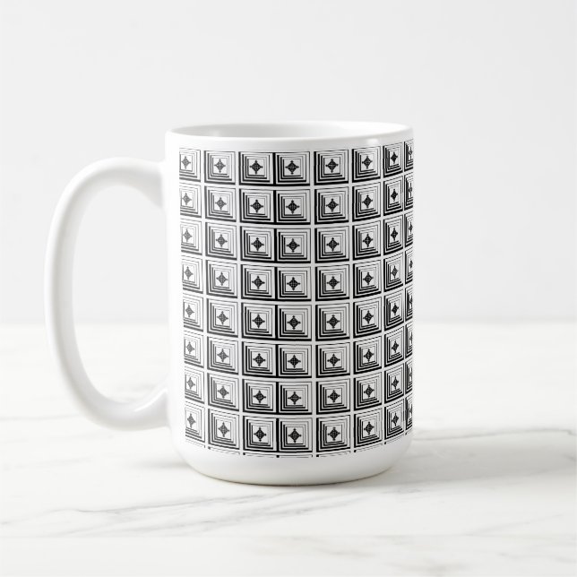 Caneca De Café Padrão Geométrico de Pingente (Esquerda)