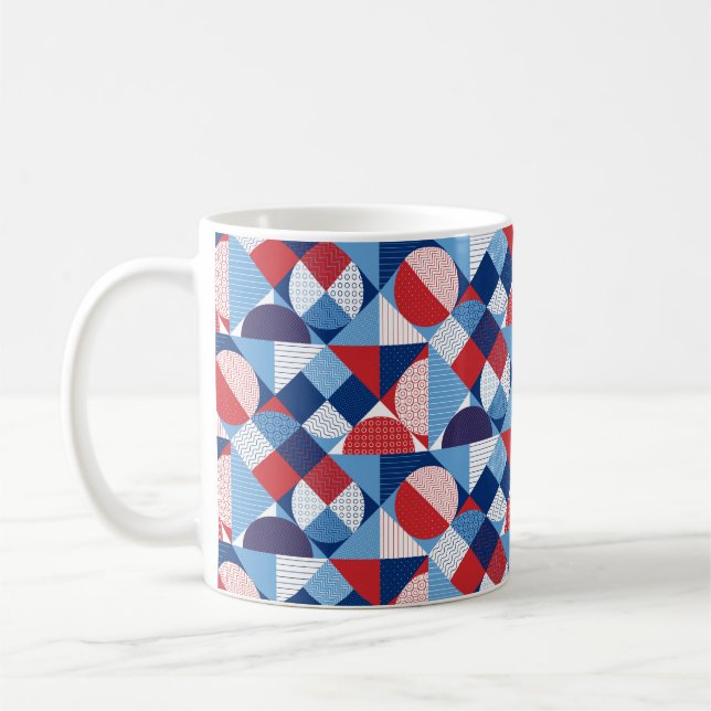 Caneca De Café Padrão geométrico de Verão (Esquerda)