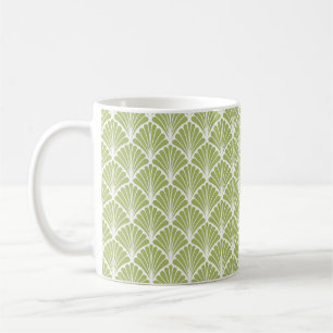 Caneca De Café Padrão Geométrico Deco De Arte Invisível. Abstrato