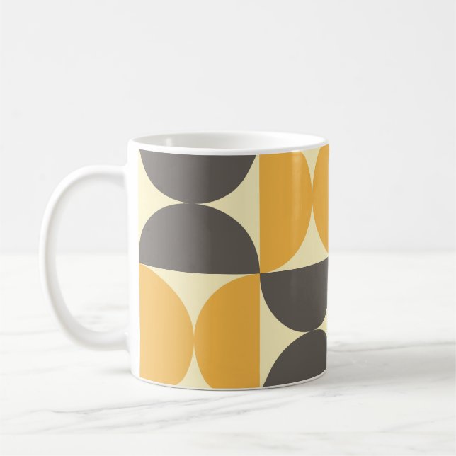 Caneca De Café Padrão geométrico do estilo moderno do século médi (Esquerda)