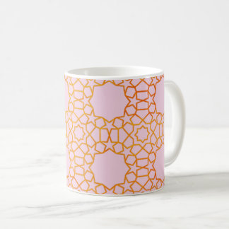 Caneca De Café Padrão Geométrico Dourado Moderno e Elegante