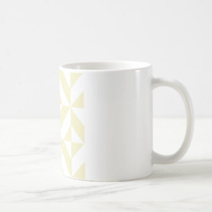 Caneca De Café Padrão geométrico Dourado pálido do cubo deco