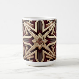 Caneca De Café Padrão Geométrico Estelar Moderno e Elegante