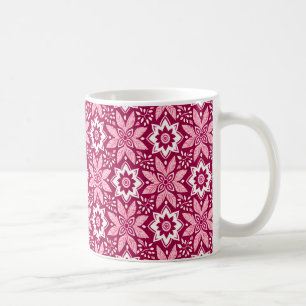 Caneca De Café Padrão Geométrico Floral Decorativo Vintage