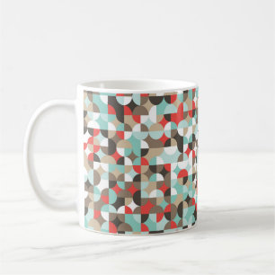 Caneca De Café Padrão geométrico. Fundo colorido mosaico de g