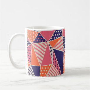 Caneca De Café Padrão geométrico. fundo do triângulo abstrato. V