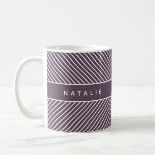 Caneca De Café Padrão geométrico inicial/monograma